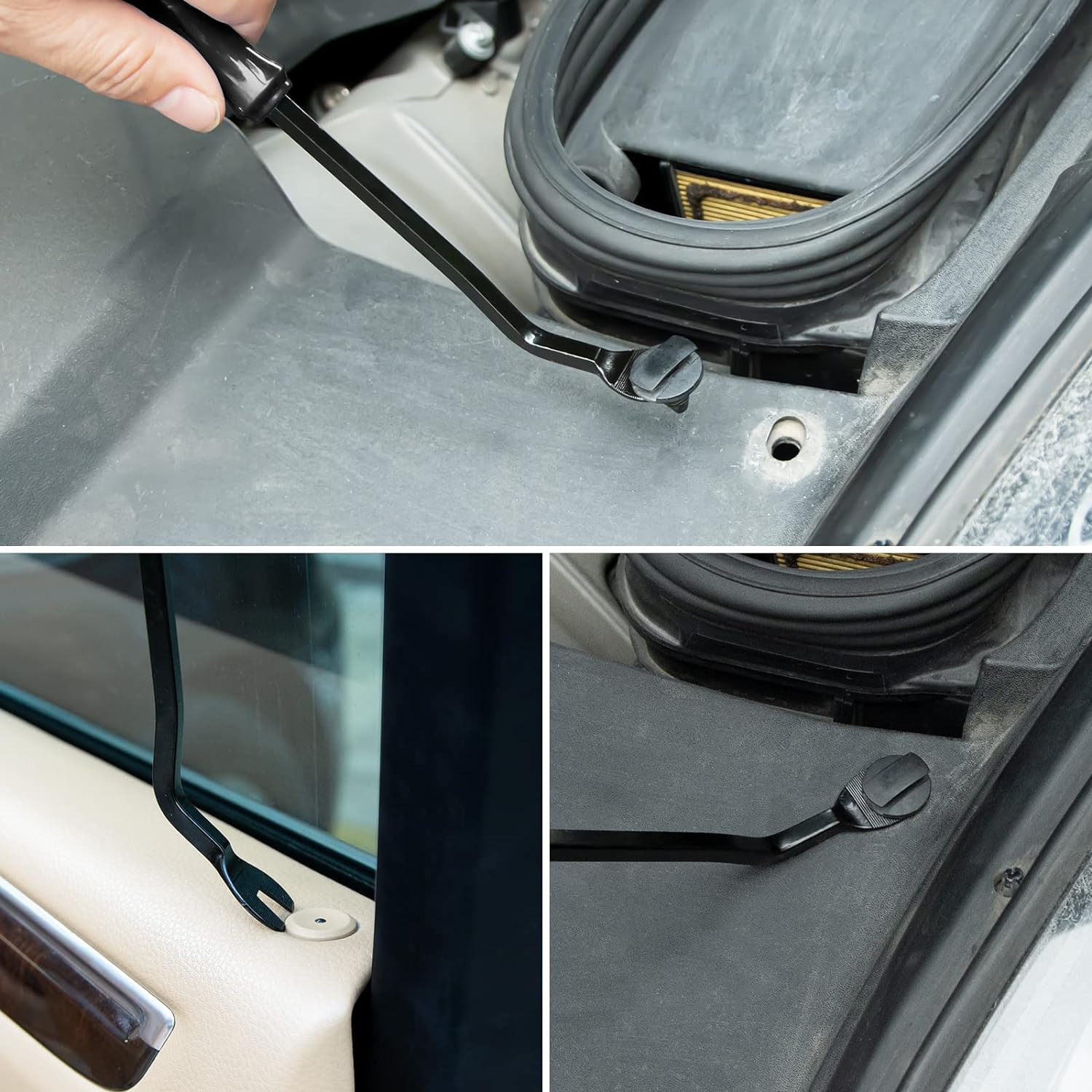 XBRN Kit de herramientas de extracción de moldura automática, kit de herramientas de 13 piezas de panel de automóvil, puerta y ventana, juego de