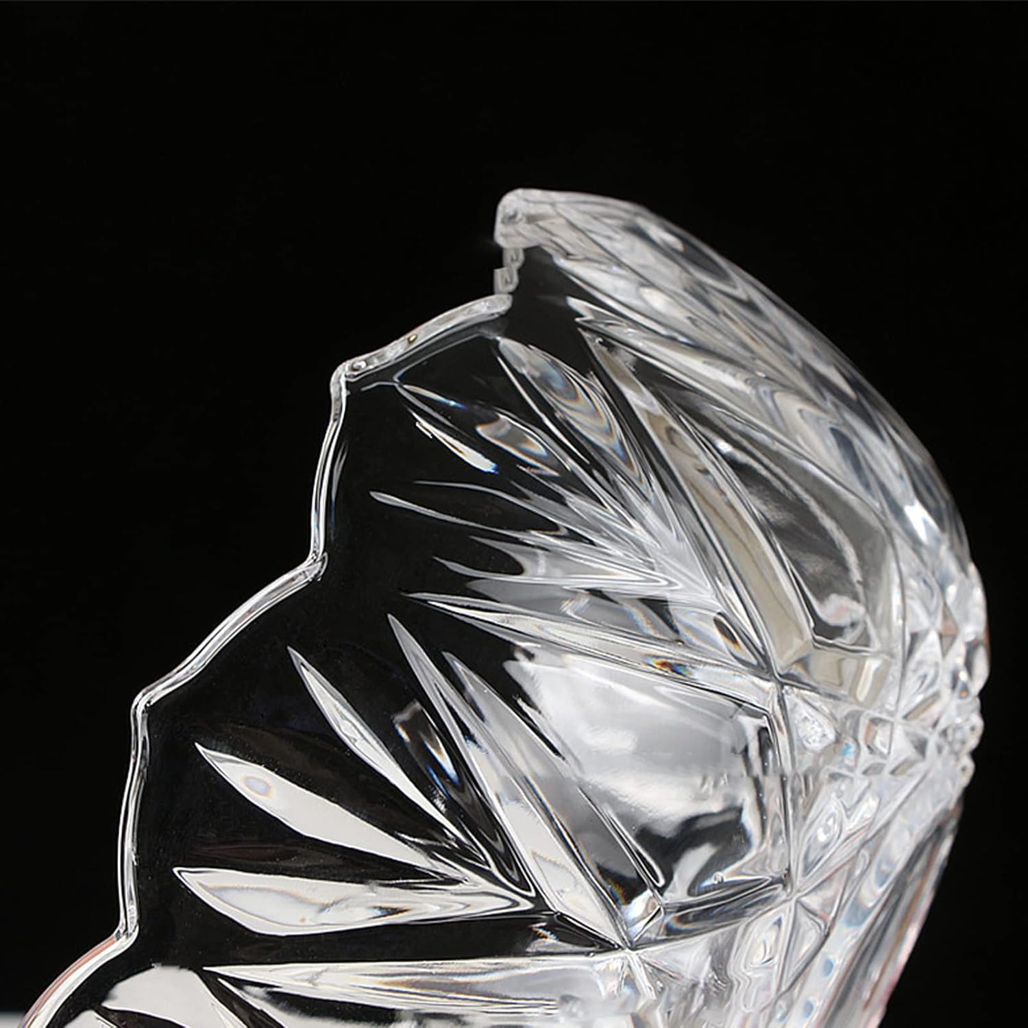 Youeon Juego de 4 platos de cristal para dulces con tapa, cuenco decorativo para dulces de 6.2 pulgadas, tarro de caramelo de cristal, tarro de