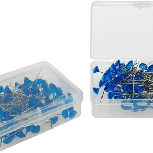 200 alfileres de costura azules, 1.969in1.97 pulgadas, alfileres de cabeza de cristal para decoración de flores 200 alfileres de costura azules, 1.969in1.97 pulgadas, alfileres de cabeza de cristal para decoración de flores