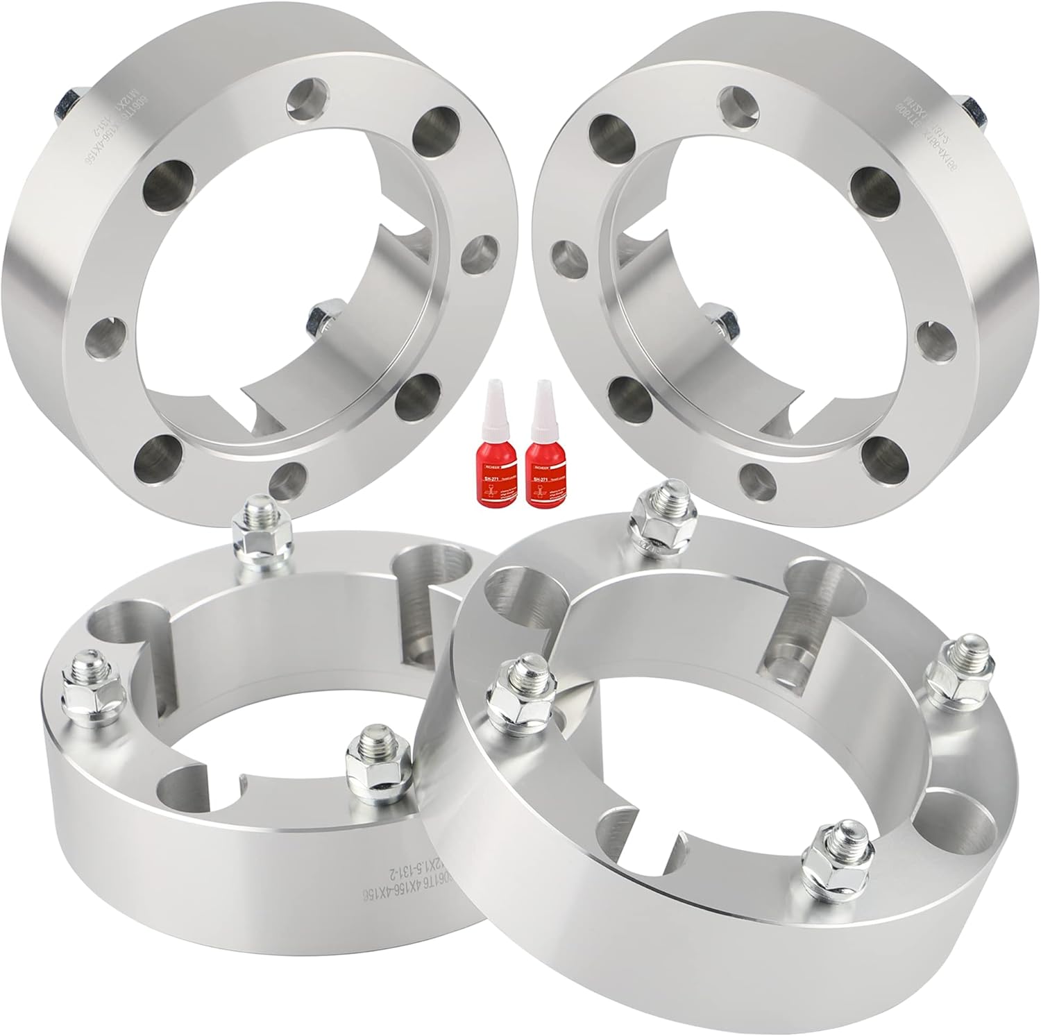 Espaciadores de rueda ATV de 0.157×6.142 in para Polaris 2014+ RZR XP 1000  2015+ RZR  Ranger 2013+ con pernos de 12×1.5, espaciadores de rueda de 2