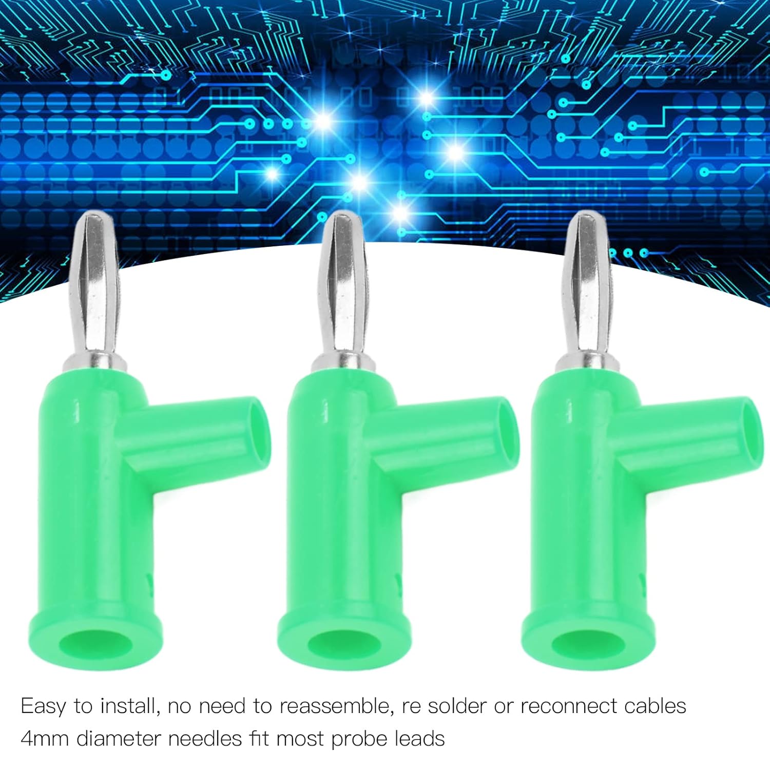 10 conectores apilables tipo banana de 0.2 pulgadas, latón sin soldadura, tamaño estándar, apilable, para accesorios de seguridad, 10 unidades