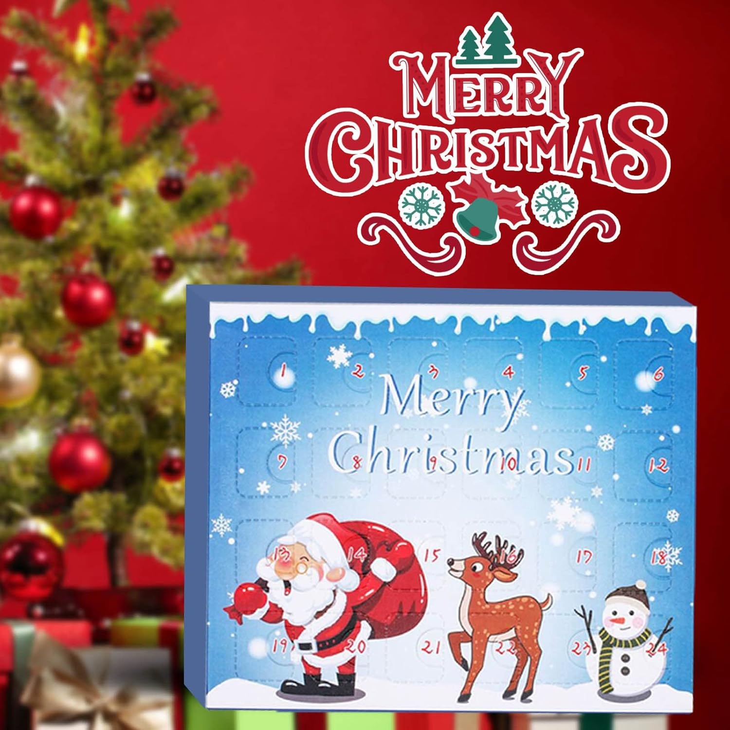 Countdown Day – Caja de pulsera para niños de Papá Noel, juego de bricolaje con la llegada de las vacaciones, caja de regalo, calendario de pared de