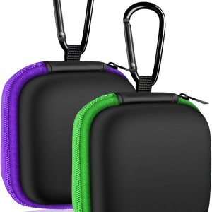 MOLOVA Paquete de 2 fundas cuadradas para auriculares, estuche portátil de EVA para almacenamiento, accesorios para teléfono celular, organizador MOLOVA Paquete de 2 fundas cuadradas para auriculares, estuche portátil de EVA para almacenamiento, accesorios para teléfono celular, organizador