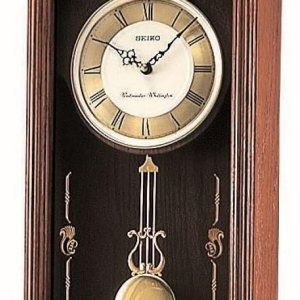 Seiko QXH107B WestminsterWhittington – Reloj de pared con doble campanilla, color marrón, 29.9 x 14.4 x 5.5 in Seiko QXH107B WestminsterWhittington – Reloj de pared con doble campanilla, color marrón, 29.9 x 14.4 x 5.5 in