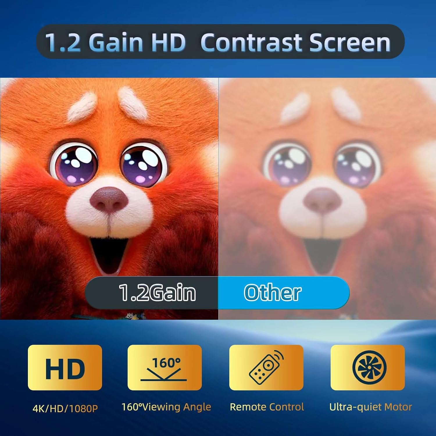 Pantalla de proyector motorizada desplegable de 100 pulgadas, pantalla de proyector automático HD 169 con control remoto, pantalla de proyección