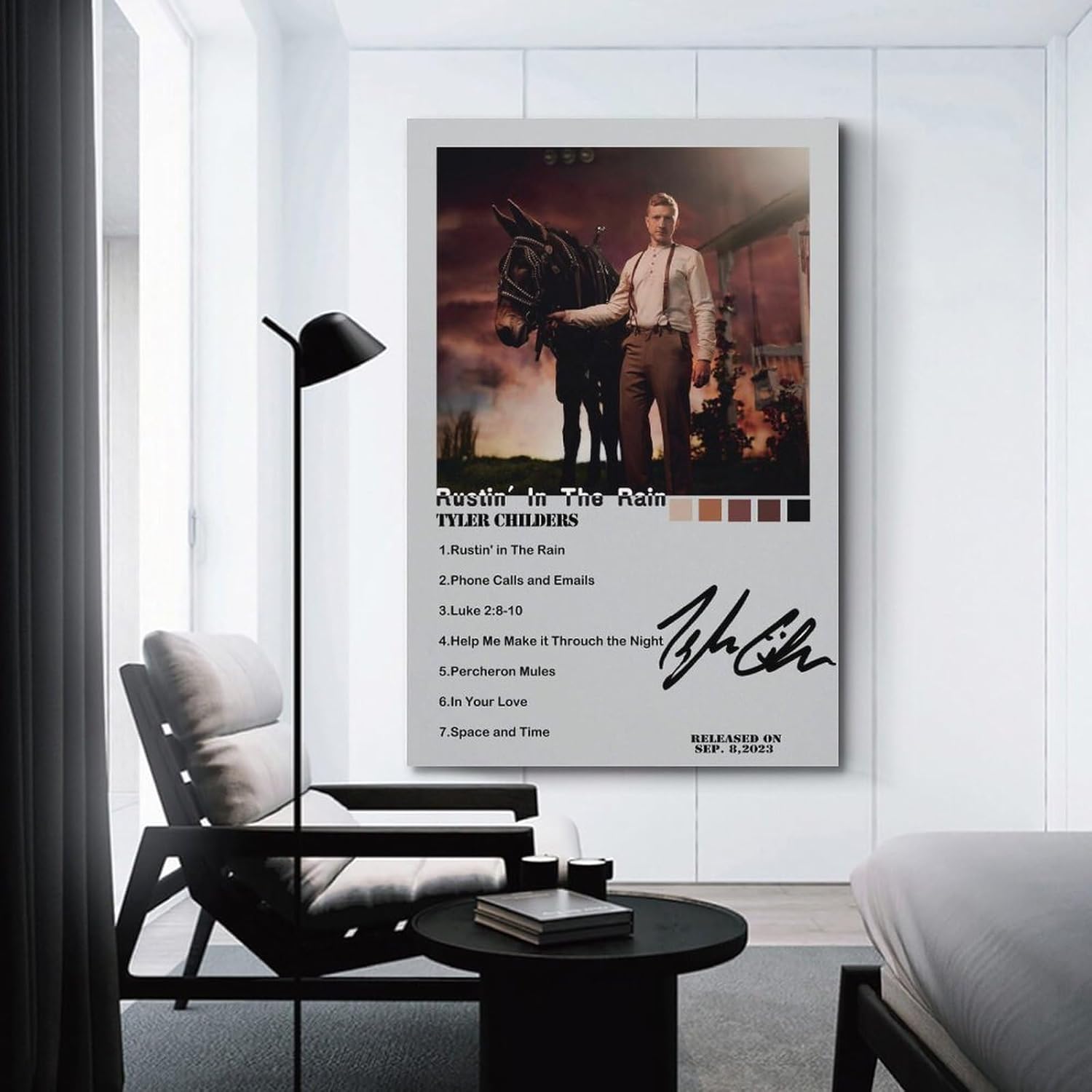 CHYCYGDH Tyler Childers – Póster musical para decoración de dormitorio, 12 x 18 pulgadas (11.8 x 17.7 in), estilo 1