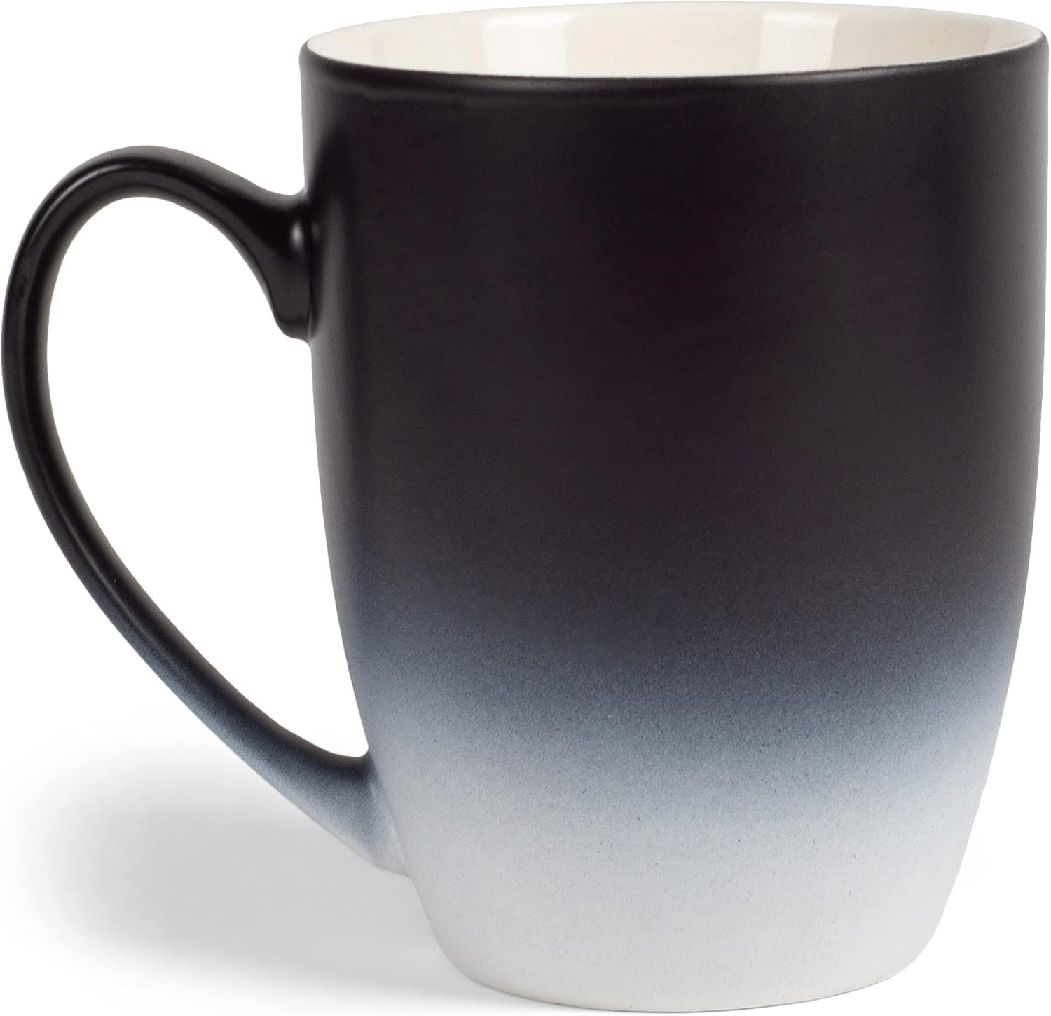 Elanze Designs Poison Skull – Taza de café de cerámica con diseño de calavera de dos tonos, color blanco y negro mate, 12 onzas