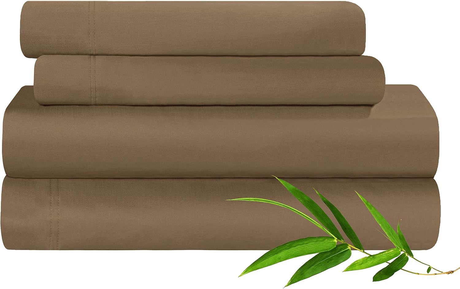 Sábanas de lujo de seda, suaves, de 300 hilos, 100 % de seda artificial de bambú California, tamaño King, 4 unidades, Rayón derivado del bambú,