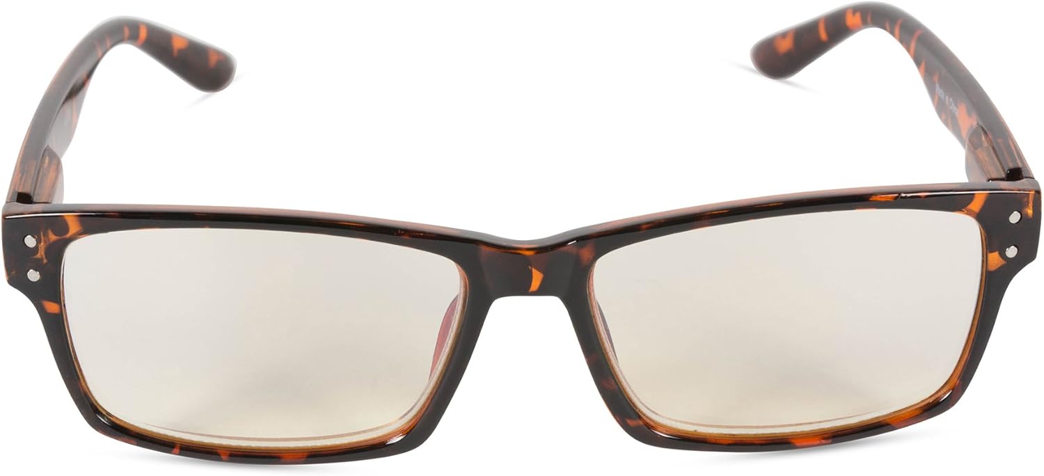 Inner Vision – Gafas de lectura para computadora con funda, antideslumbrantes, resistentes a los arañazos, bisagras de resorte, unisex, (1.25 x