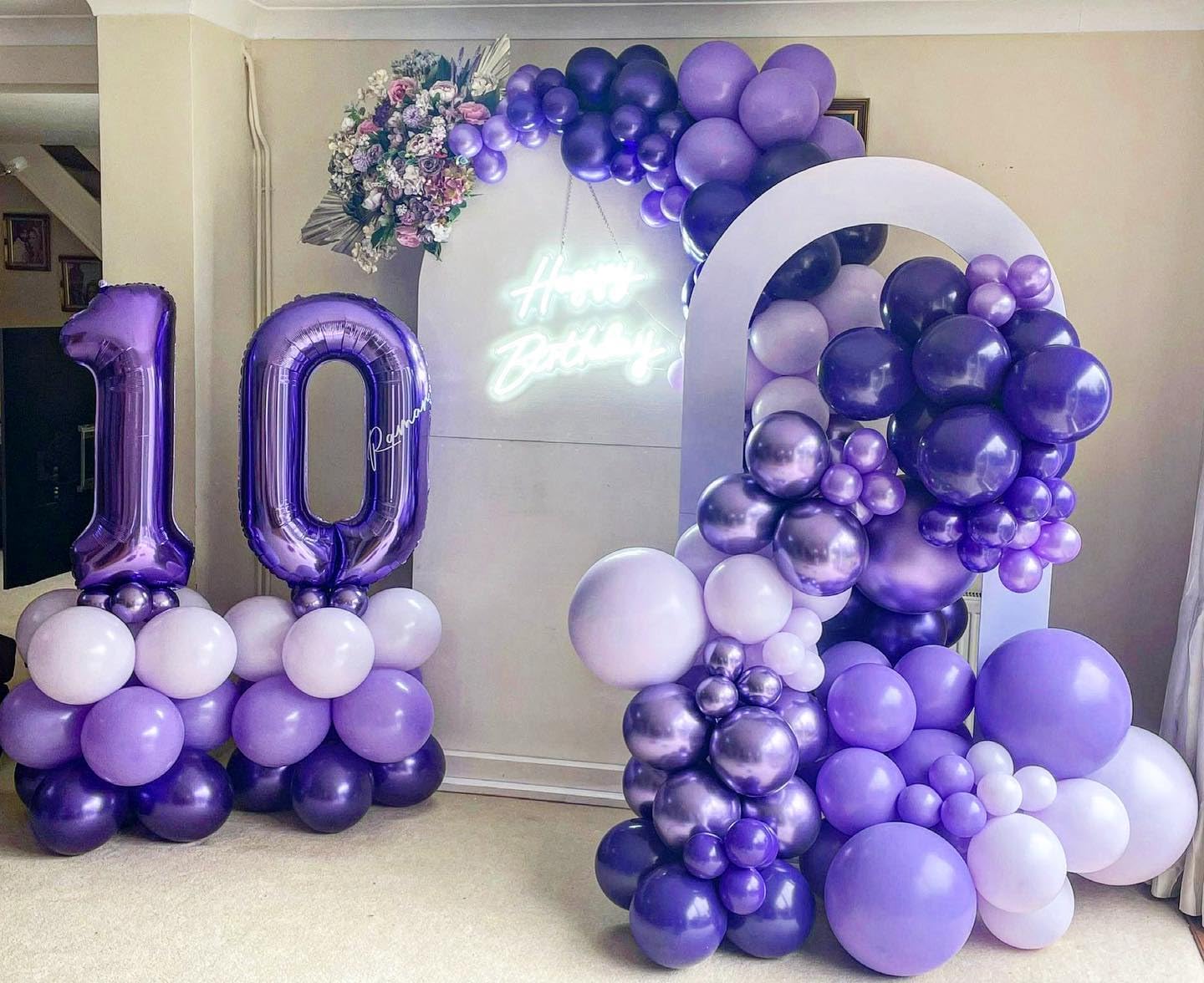 Globos morados gigantes de 40 pulgadas, globos de helio de papel de aluminio de 40 pulgadas para fiestas de cumpleaños de 40 pulgadas, decoraciones