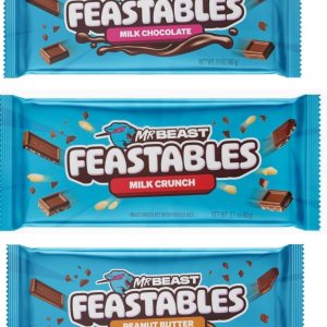Feastables Beast Bar – Paquete de chocolate con leche, mantequilla de maní de chocolate con leche, crujiente de leche, barras de bestia de chocolate Feastables Beast Bar – Paquete de chocolate con leche, mantequilla de maní de chocolate con leche, crujiente de leche, barras de bestia de chocolate