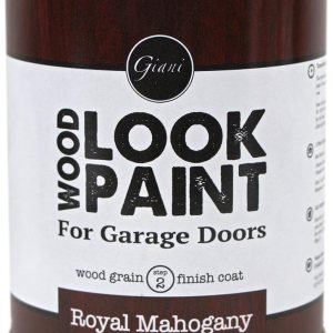 Giani Pintura de aspecto de madera para puertas de garaje, capa de acabado de grano de madera, pinta (caoba real) Giani Pintura de aspecto de madera para puertas de garaje, capa de acabado de grano de madera, pinta (caoba real)
