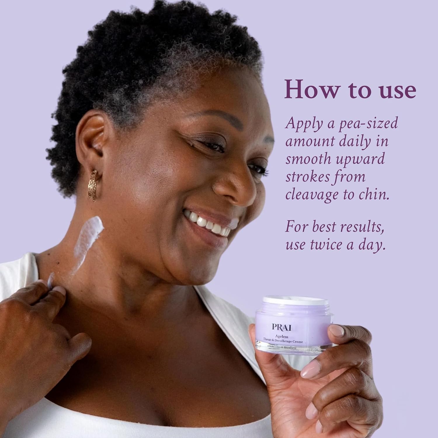 PRAI Crema para el cuello para tensar y reafirmar la belleza  Crema reafirmante para el cuello que aumenta la elasticidad  Crema para tensar el