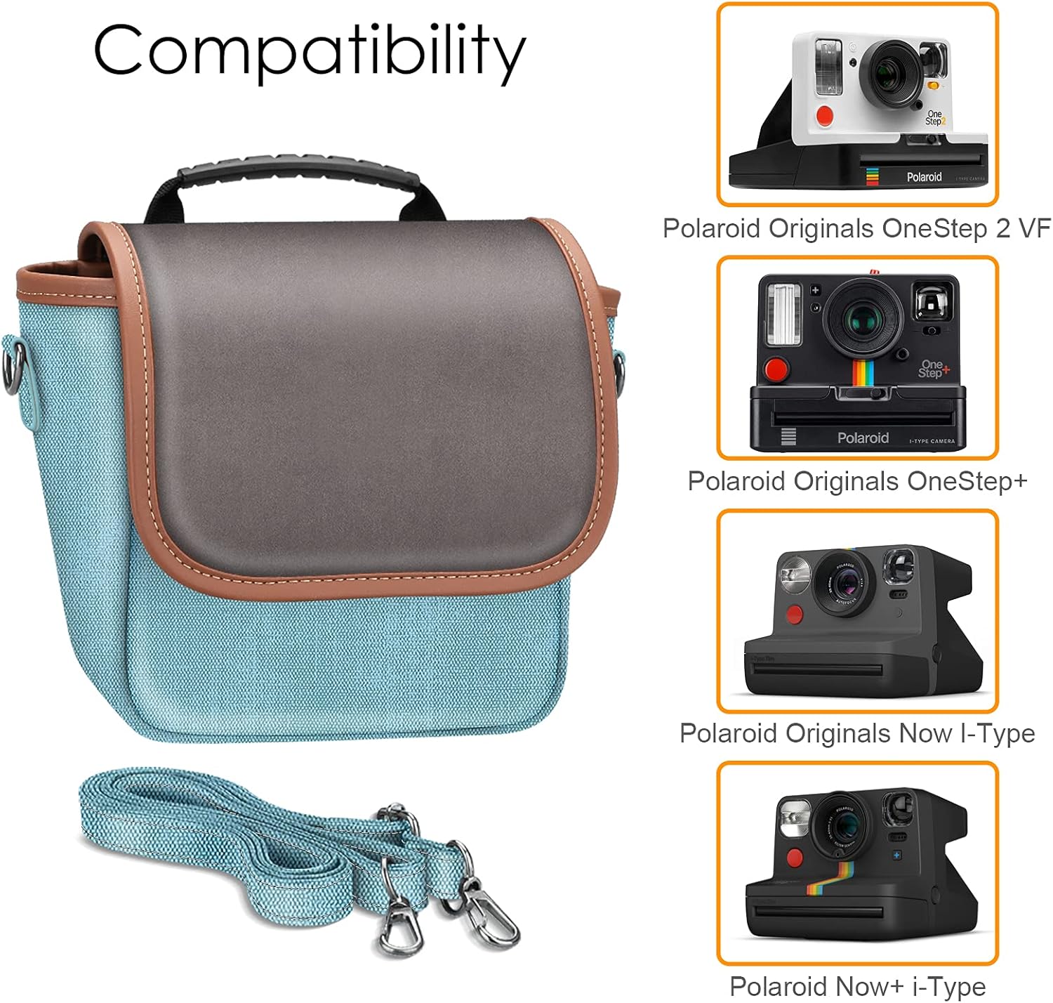 Fintie Bolsa para cámara compatible con Polaroid Now 2 generación I-Type Cámara de película instantánea, Now+ 2nd Gen I-Type, Now, Now+, OneStep –