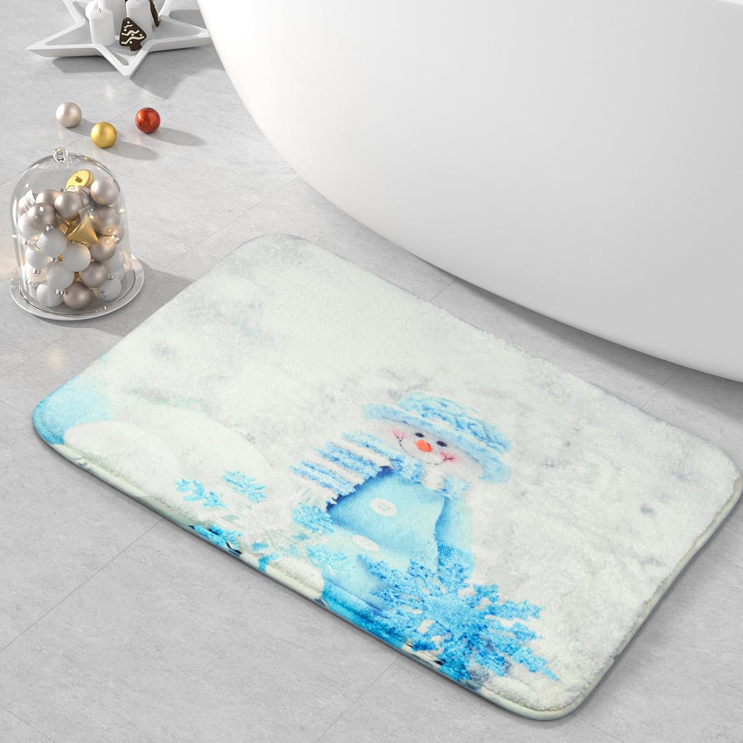 QIYI Alfombra de baño súper suave, antideslizante, lavable a máquina, de secado rápido, para oficina, cocina, comedor, sala de estar, baño, alfombra