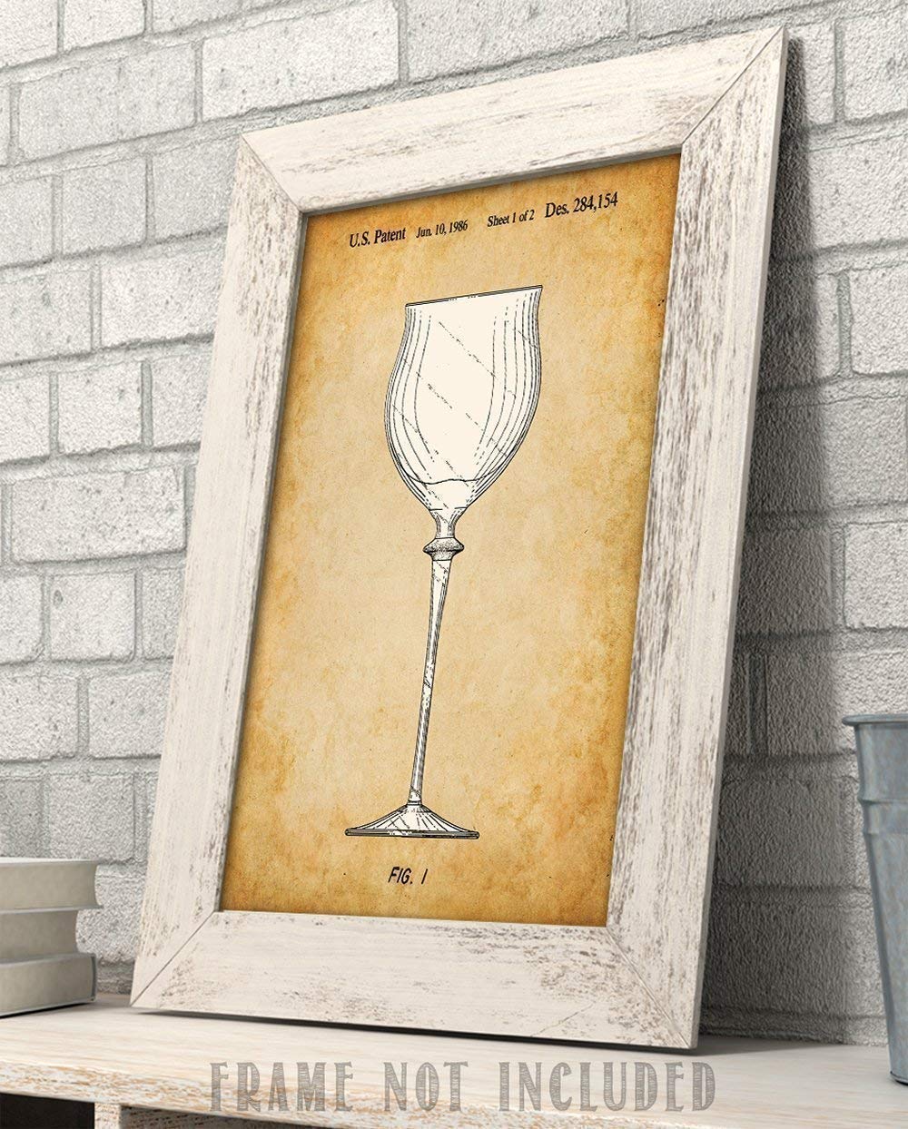 Wine Glass – 11×14 Unframed Patent Print – Makes a Great Winery, Wine Cellar or Home Bar Decor and Gift Under $15 for Wine Lovers
