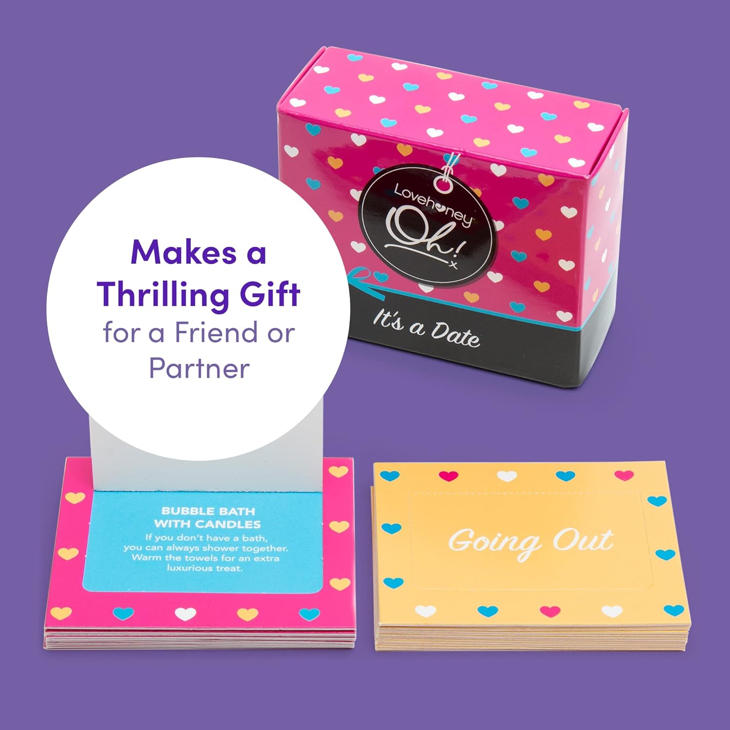 Lovehoney Tarjetas de 52 semanas de citas nocturnas multicolor para adultos – Juegos divertidos para parejas