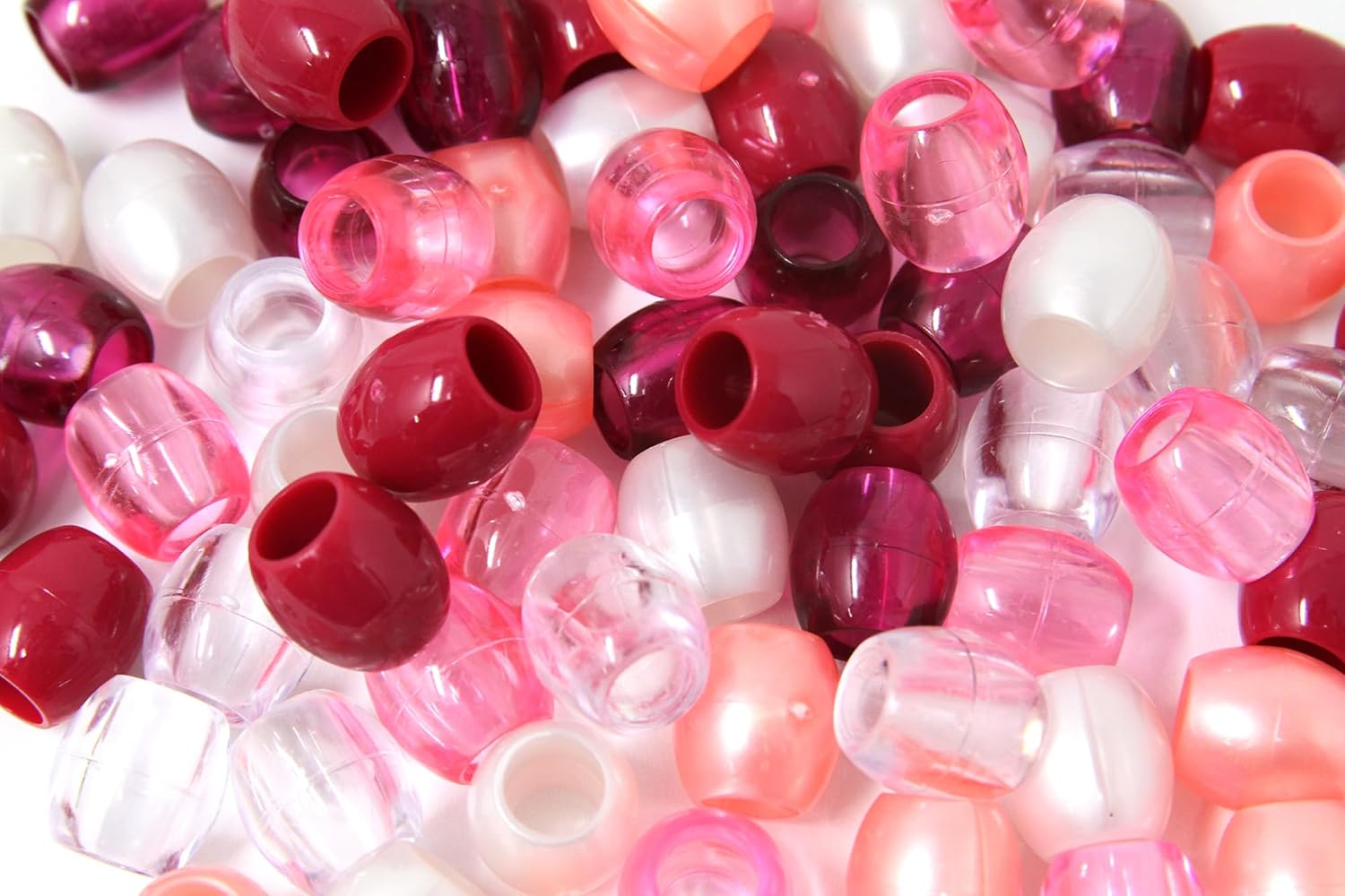 Alrededor de 60 cuentas de poni de alta calidad, extra grande de 0.709 x 0.591 in, cuentas de pulsera geniales para trenzas de cabello y