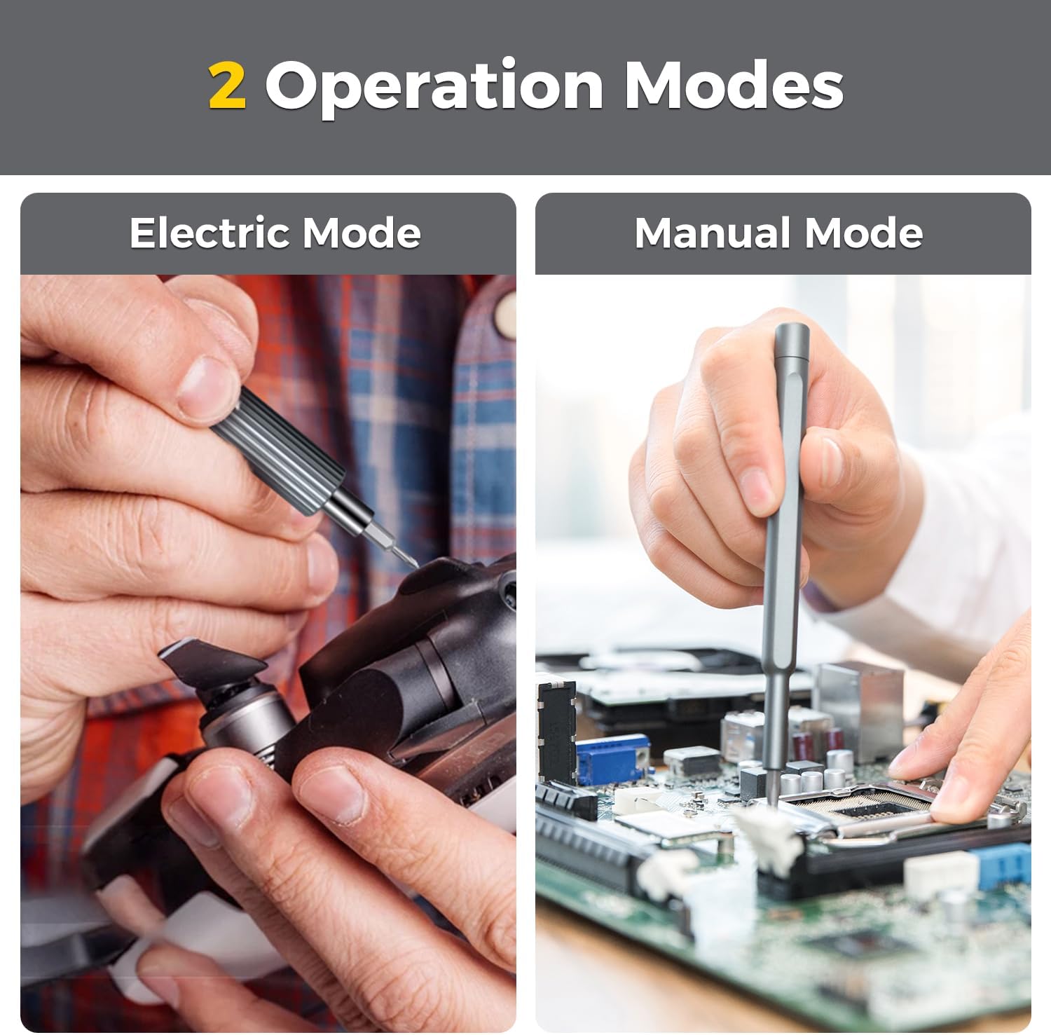 UF-TOOLS – Juego de destornilladores eléctricos 58 en 1, kit de destornilladores inalámbricos recargables, kit de herramientas de reparación de