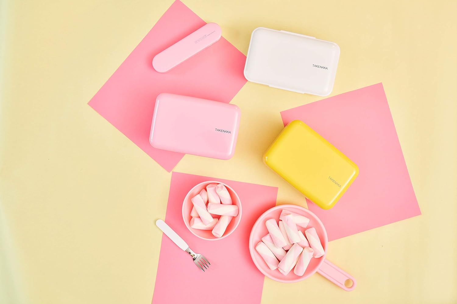 TAKENAKA Lonchera Bento, lonchera ecológica fabricada en Japón, libre de BPA y caña, 100% reciclaje de botellas de plástico, apta para microondas y