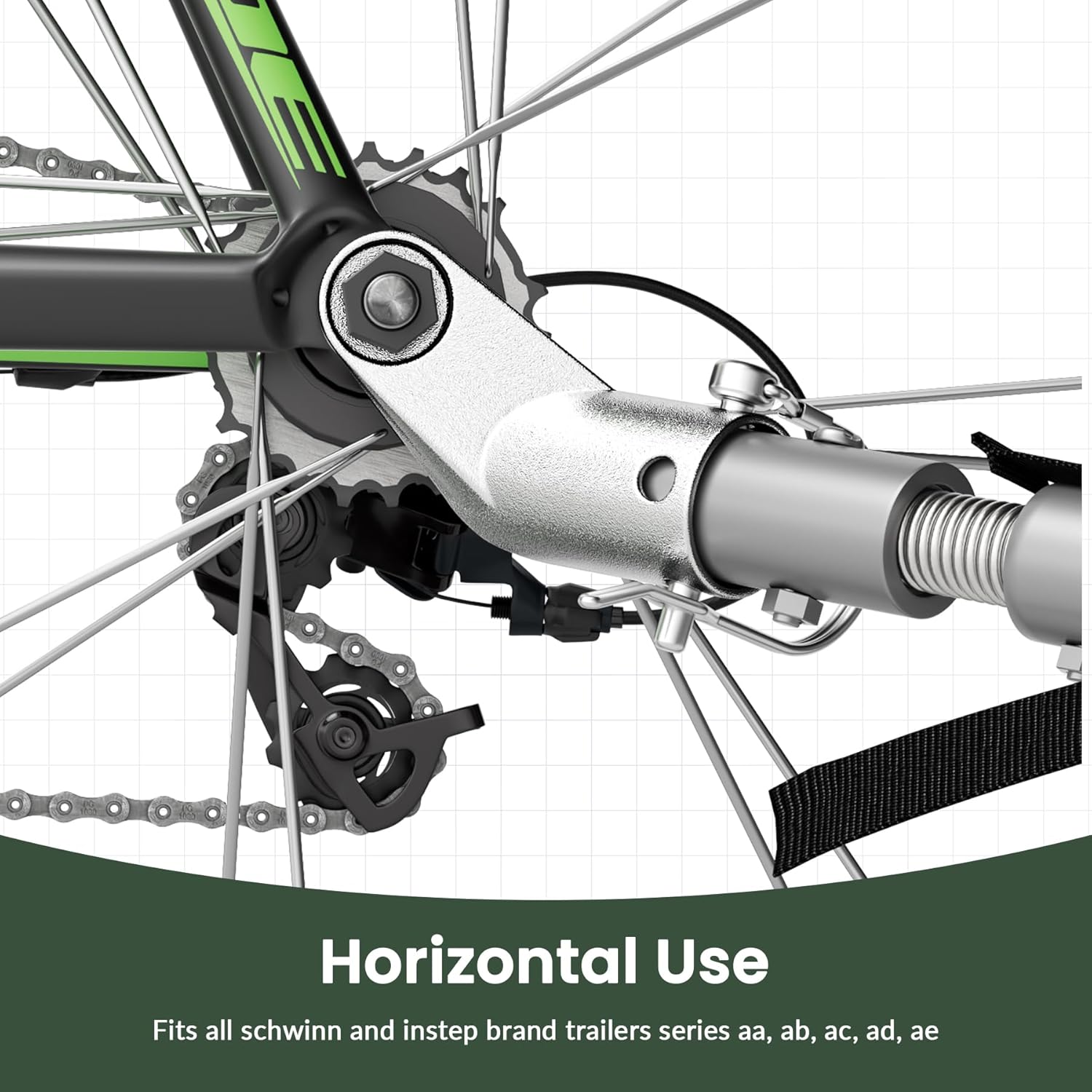 Titanker Enganche de remolque de bicicleta mejorado para Schwinn, acoplador de remolque de bicicleta, accesorio de remolque de bicicleta para