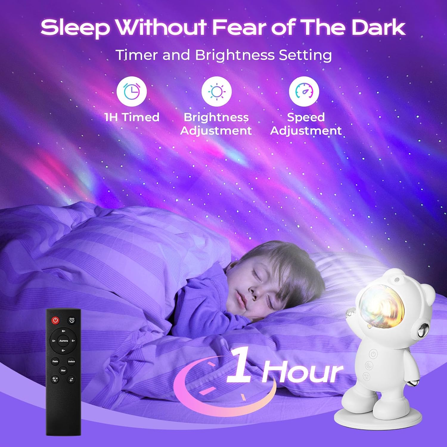 FULEN Proyector de galaxia para dormitorio, proyector de estrellas, bonita luz nocturna para niños, luz de techo Aurora decoración estética,