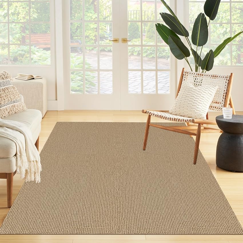 KOZYFLY Alfombras bohemias para sala de estar, alfombra lavable de área grande para dormitorio, alfombra natural de gran tamaño para suelo,