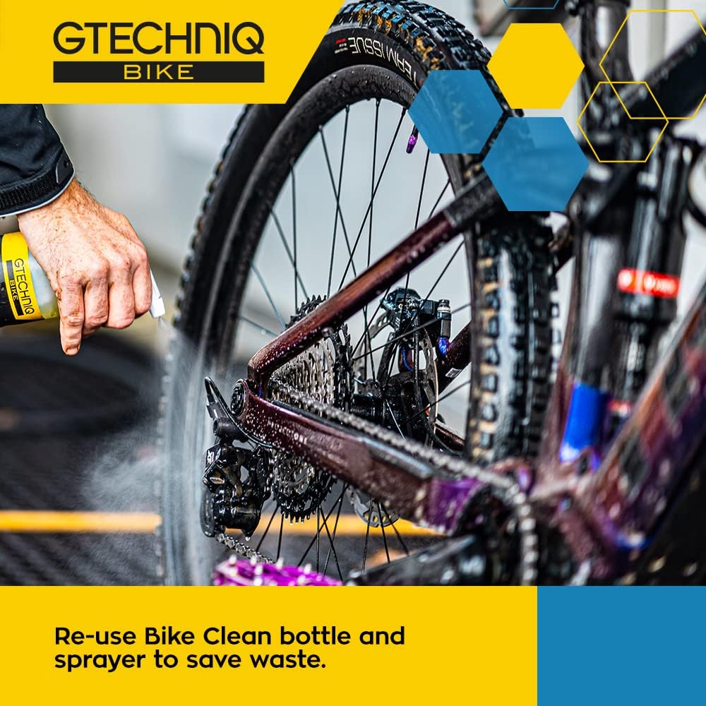 Gtechniq Paquete de limpiador de bicicletas a granel  Spray limpiador de bicicletas 1L y recambio concentrado de 16.9 fl oz  Spray en aerosol,