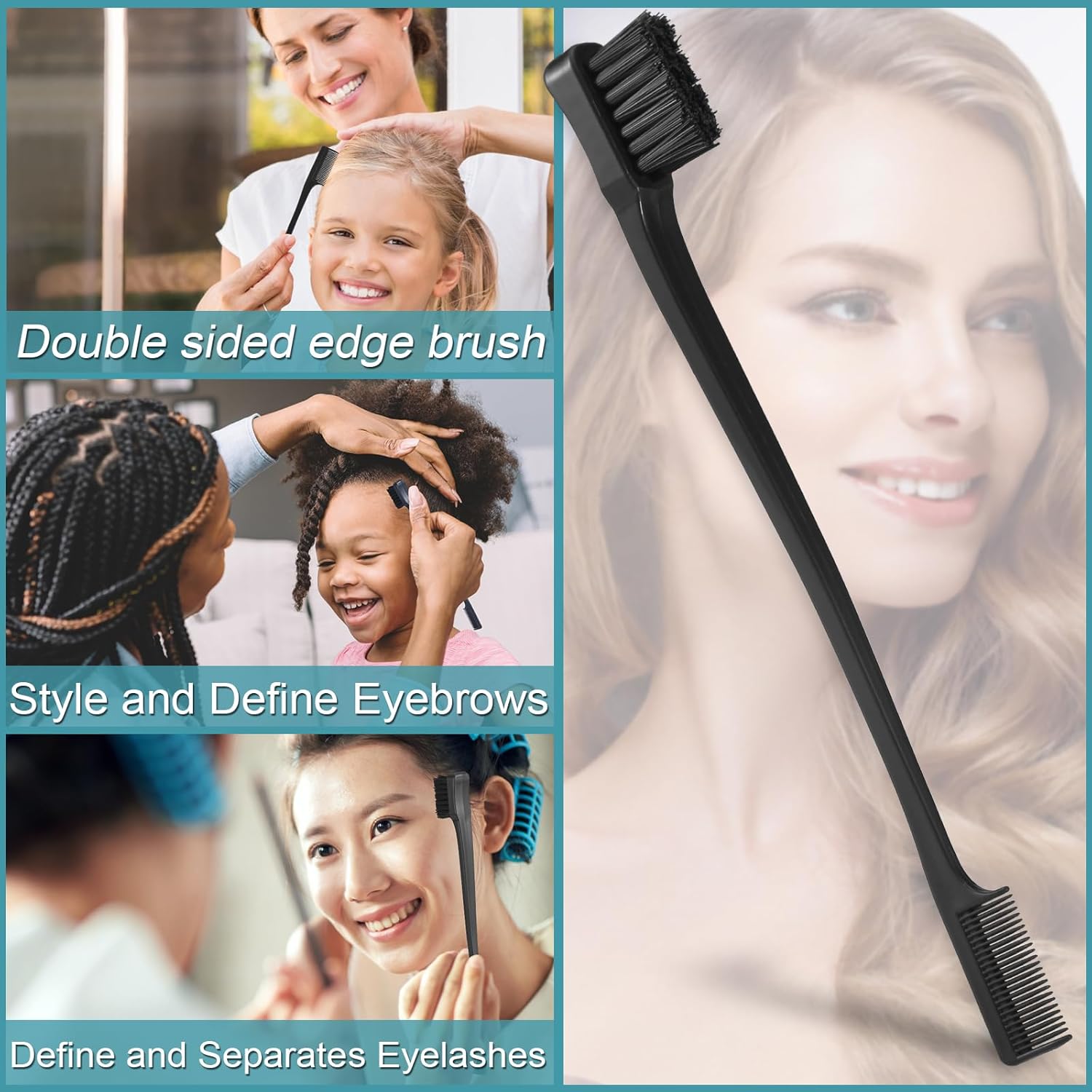 BRUSHZOO – Cepillo de pelo con peine para peinar el cabello, cepillos desenredantes para mujeres, hombres y niños, cabello rizado, juego de cepillos