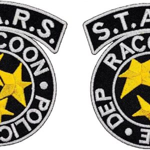 Patch Force S.T.A.R.S. – Juego de 2 piezas de parche para disfraz de policía de mapache 3 x 3.25 pulgadas para coser en P105 Patch Force S.T.A.R.S. – Juego de 2 piezas de parche para disfraz de policía de mapache 3 x 3.25 pulgadas para coser en P105