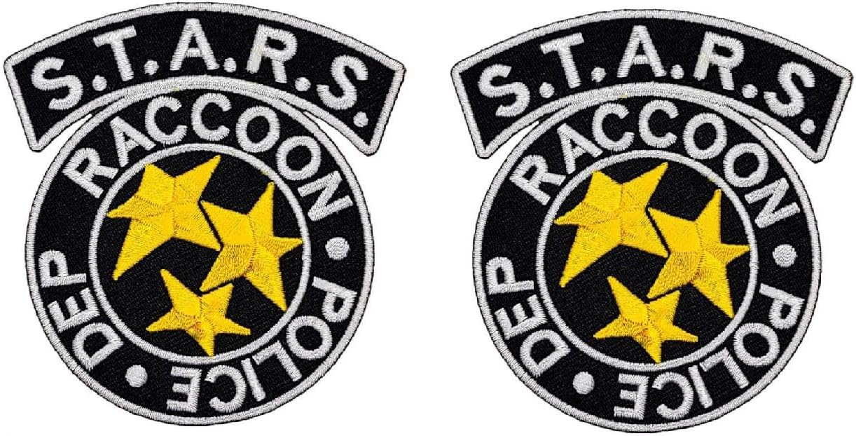 Patch Force S.T.A.R.S. – Juego de 2 piezas de parche para disfraz de policía de mapache  3 x 3.25 pulgadas cierre de gancho P116