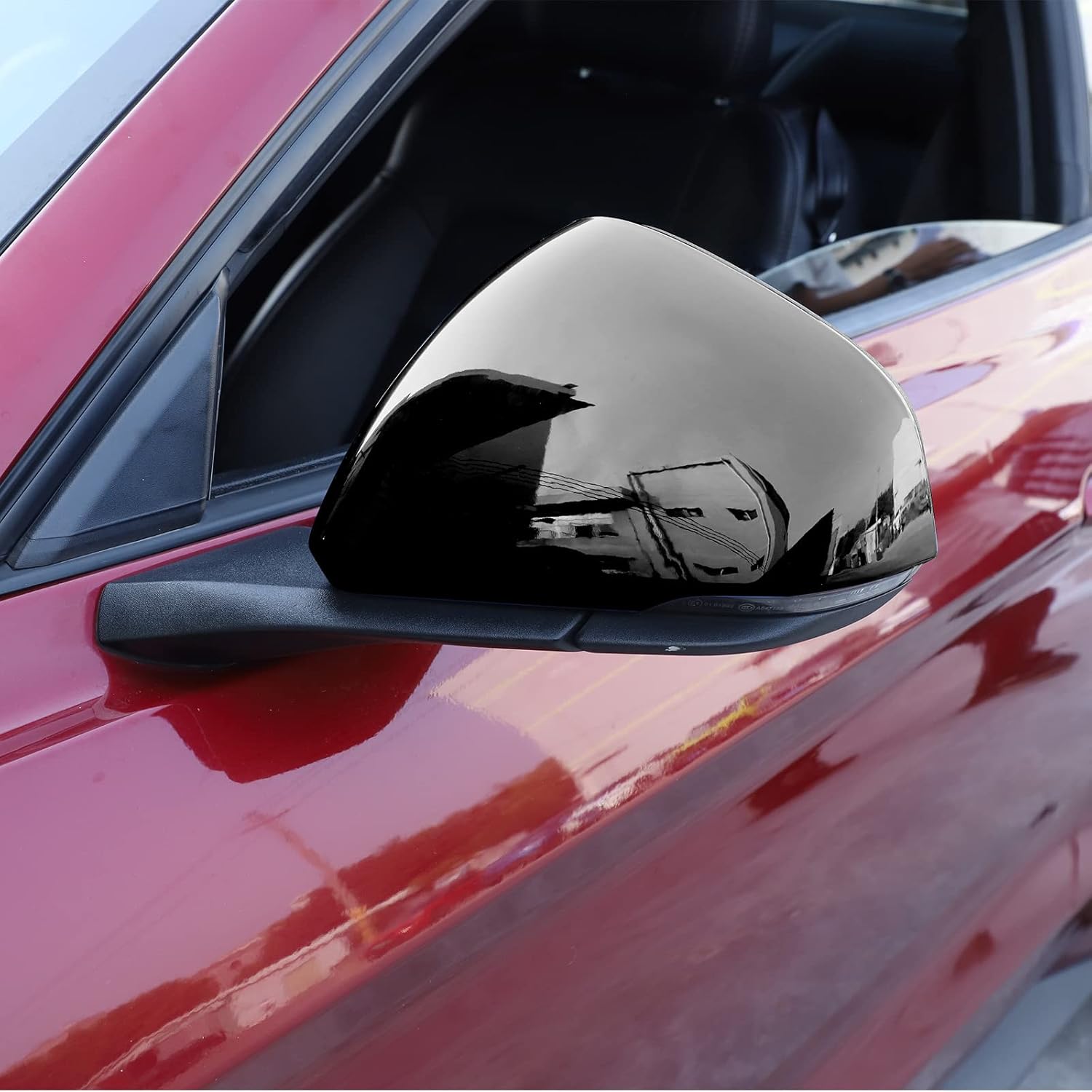 RT-TCZ Kit de decoración de cubierta de espejo retrovisor para Ford Mustang 2015 2016 2017 2018 2019 2020 2021 2022 (negro)