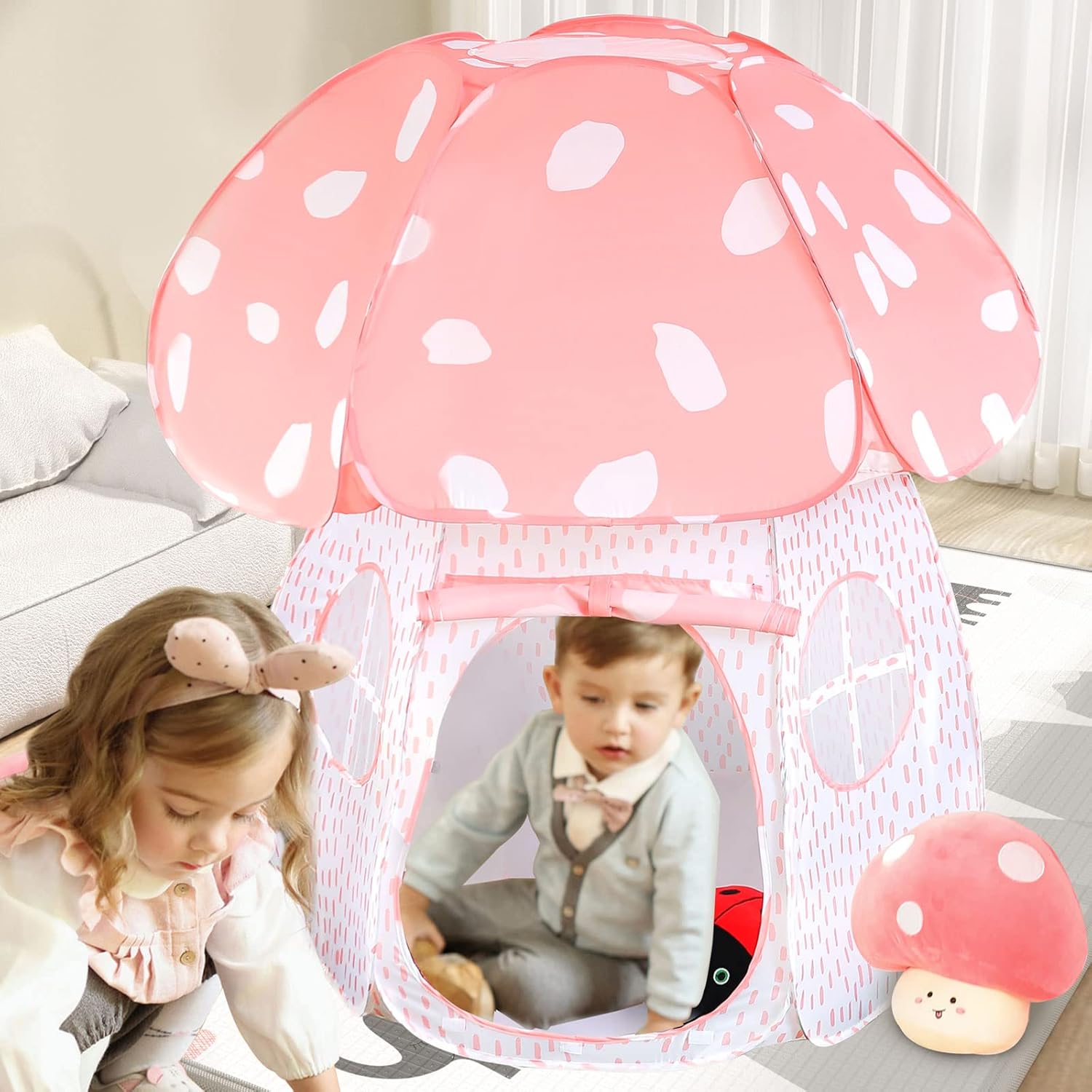 Tienda de campaña para niños, tienda de campaña desplegable para interiores y exteriores, casa de juegos para niños y niñas con diseño exquisito