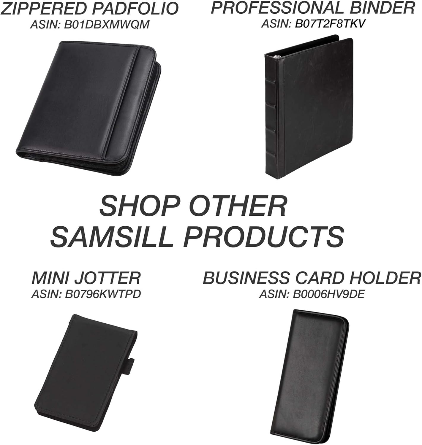 Samsill Padfolio profesional con cierre seguro con cremallera, funda para tableta de 10.1 pulgadas y bloc de notas de 8.5 x 11 pulgadas, marrón,