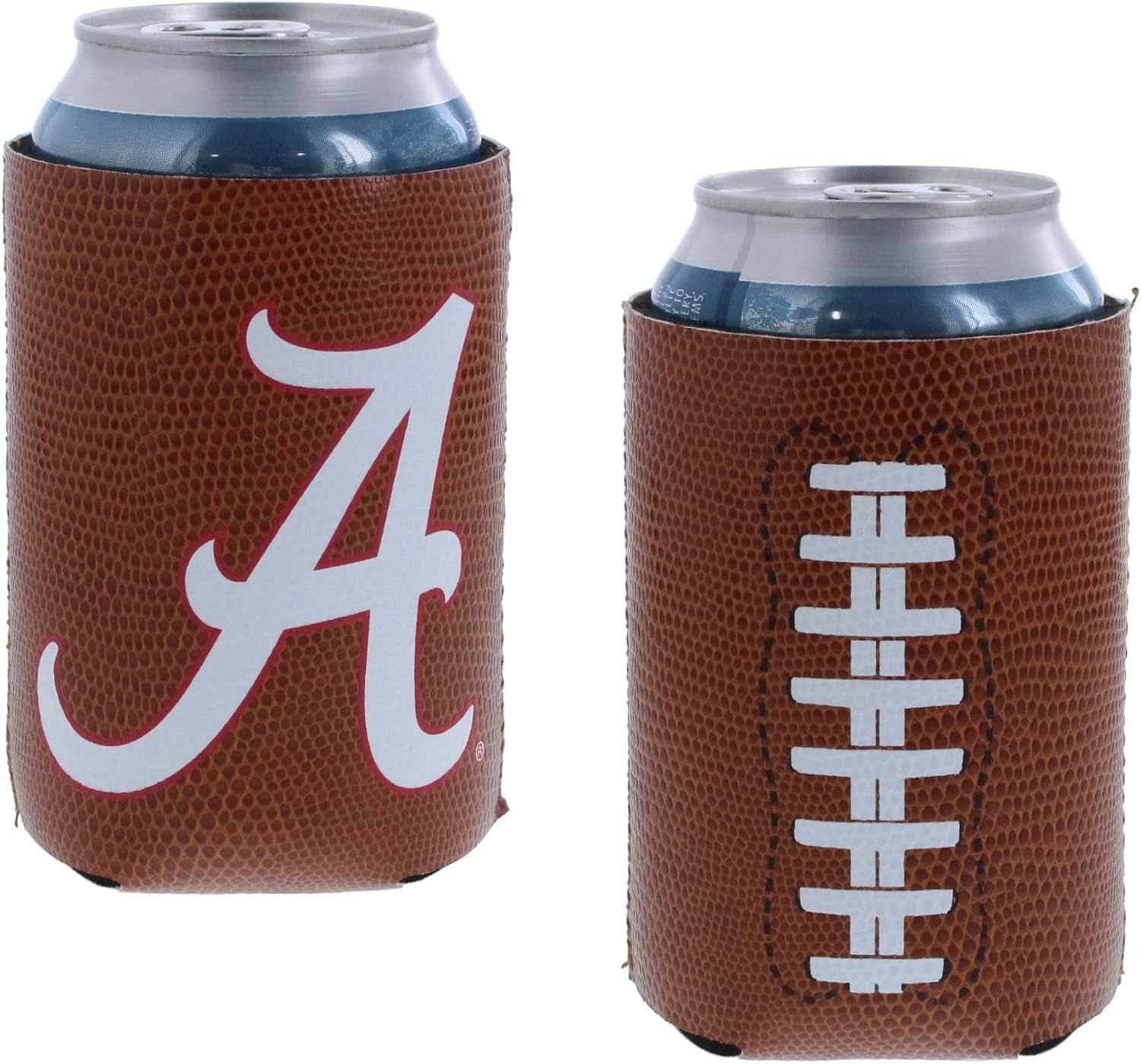 Soporte aislante para latas de piel de cerdo con logotipo de equipo de fútbol universitario, 2 unidades (Alabama) Crimson Tide)