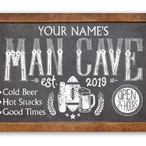 Personalized Man Cave – Funny Man Cave Home Bar Accessories, Playroom or Game Room Wall Decoration, Vintage Beer Sign for Father’s Day Gift, Personalized Man Cave – Funny Man Cave Home Bar Accessories, Playroom or Game Room Wall Decoration, Vintage Beer Sign for Father’s Day Gift,
