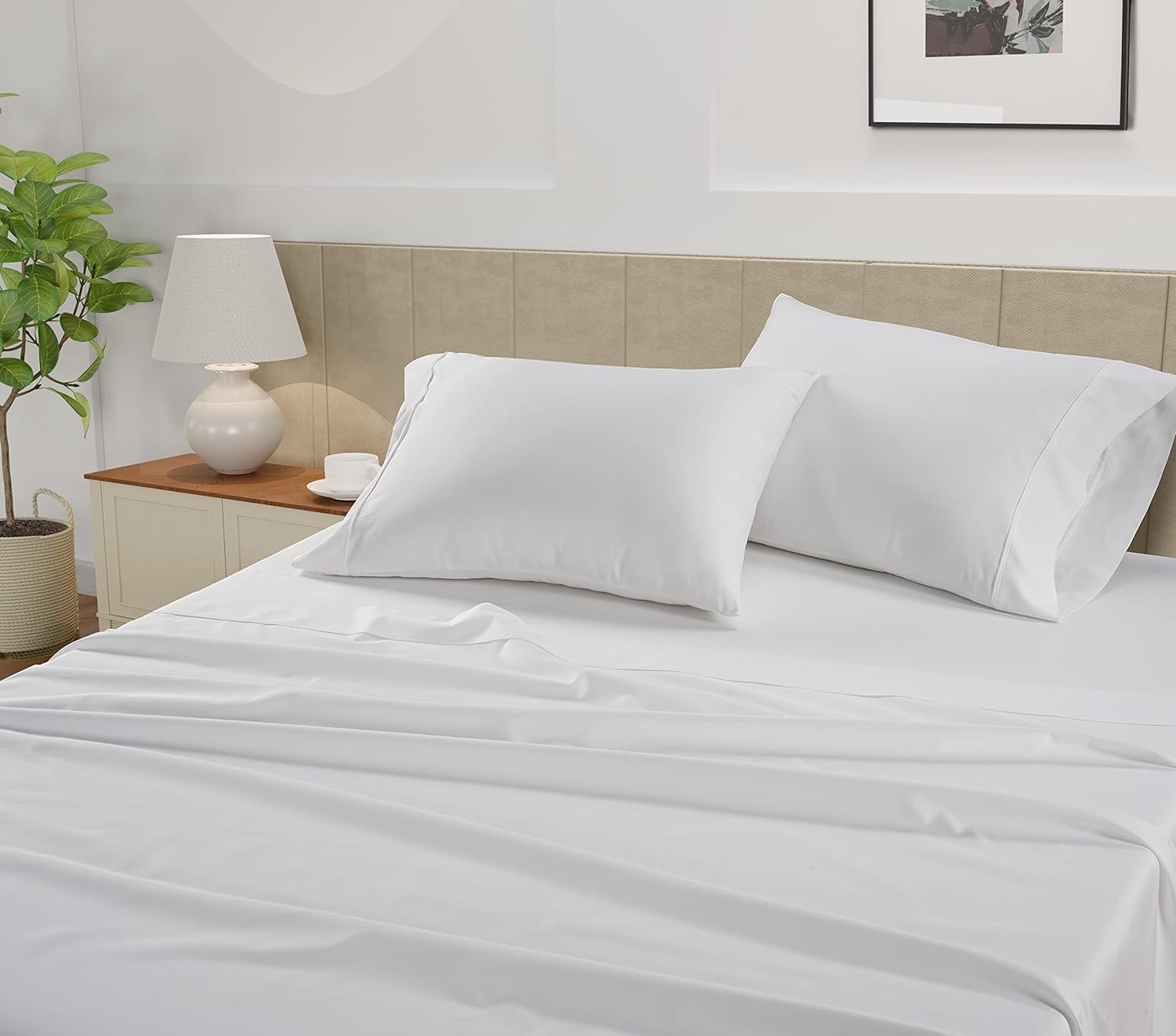 LANE LINEN – Juego de sábanas tamaño individual, 450 hilos, 100% algodón, de lujo, satén, ropa de cama para niños, dormitorios y adultos,