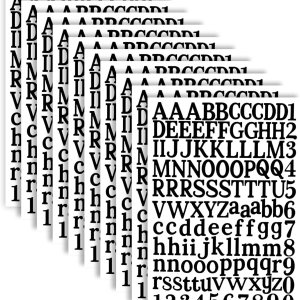 10 hojas de calcomanías de vinilo con letras, 1200 calcomanías autoadhesivas de números y alfabetos, calcomanías de números de buzón para letreros, 10 hojas de calcomanías de vinilo con letras, 1200 calcomanías autoadhesivas de números y alfabetos, calcomanías de números de buzón para letreros,