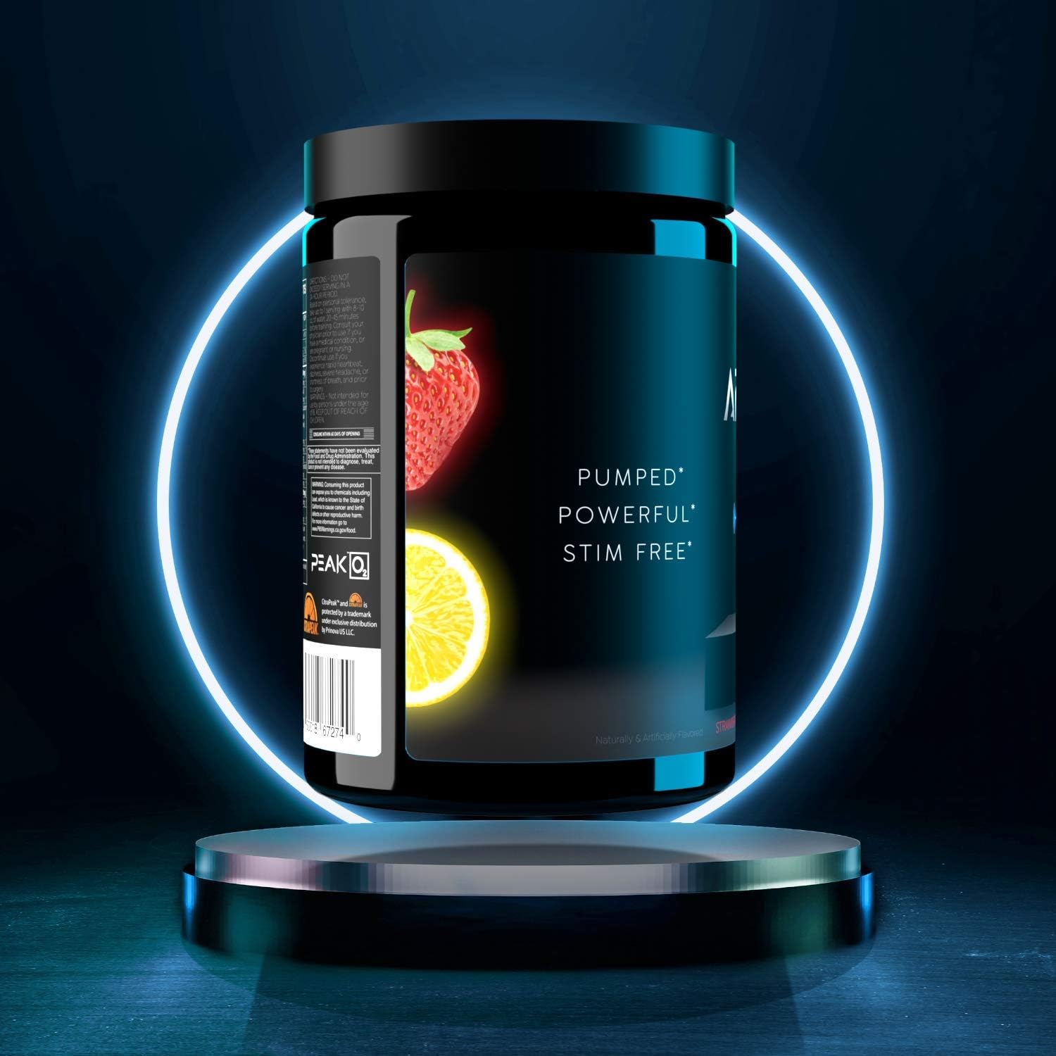 BLACKMARKET AdreNOlyn Stim – Mezcla de bebida en polvo con sabor sin cafeína para hombres y mujeres, refuerzo de óxido nítrico, no estimulante