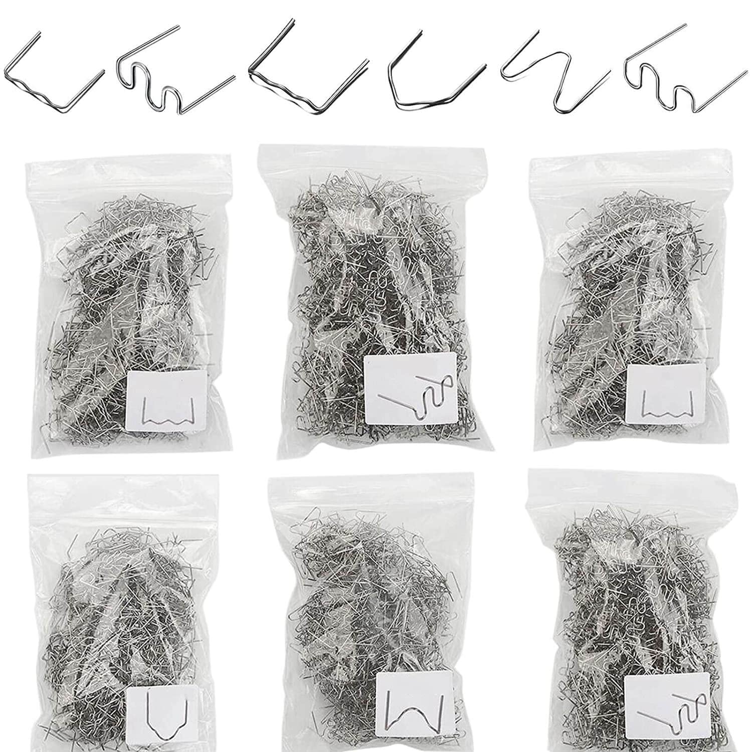 Kit de soldadura de plástico de 720 piezas, 106 varillas de soldadura de plástico, 600 grapas de soldador de plástico, 5 piezas de malla de acero