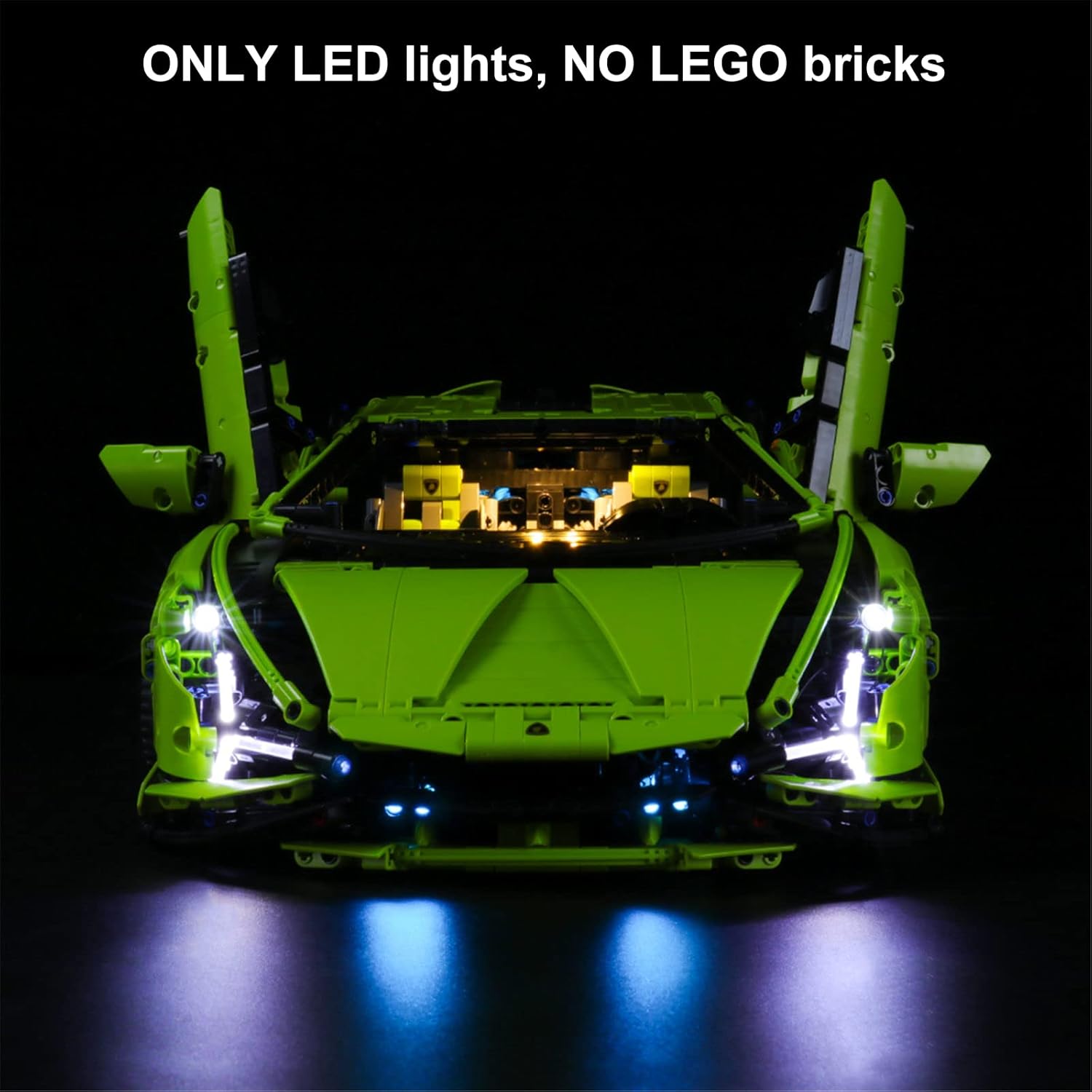 Vaodest Luz LED para Lego Lamborghini Sián FKP 37 42115, diseño y configuración compatible con el modelo 42115 (solo luz LED, no kit de bloques de