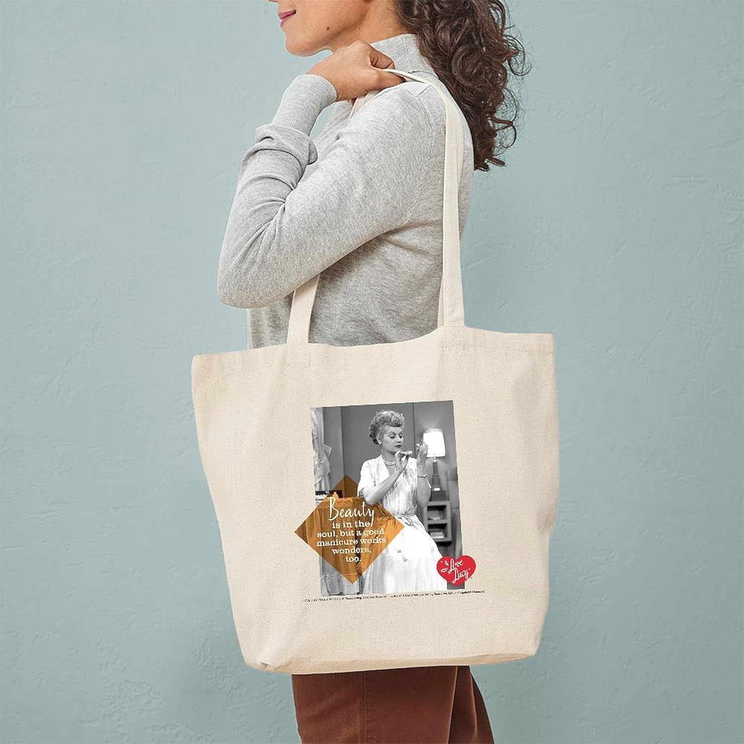 CafePress I Love Lucy #Nofilter Tote Bag Natural Canvas Tote Bag, Cloth Shopping Bag