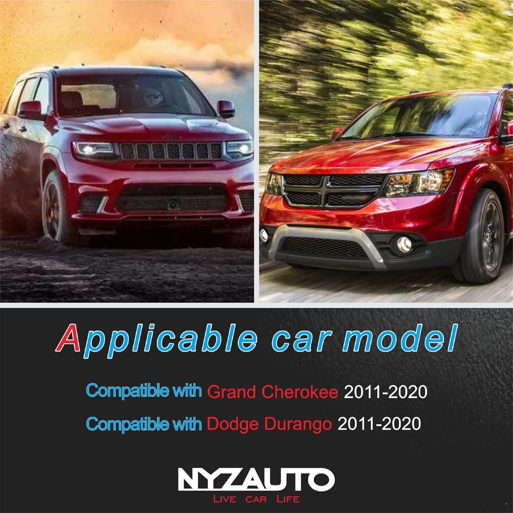 Almohadillas antideslizantes para pedal compatibles con Grand Cherokee y Durango 2011-2020, cubiertas de pedal de freno y acelerador de aluminio sin