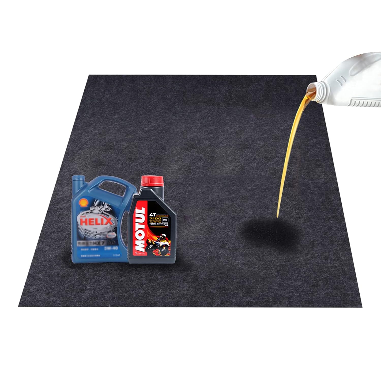 Tapete de fieltro absorbente para suelos de garaje, tapete para derrames de aceite, para debajo del fregadero, protege el suelo del garaje (36 x 48