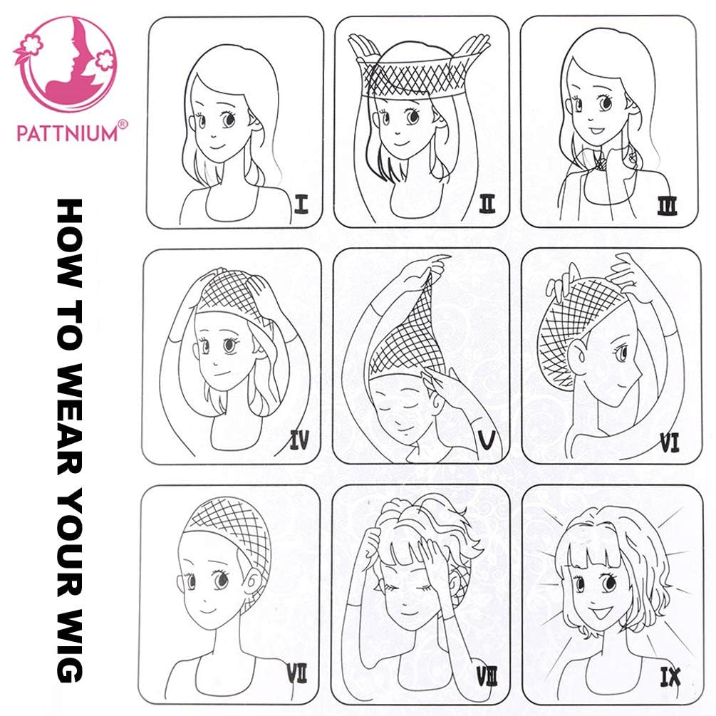 PATTNIUM Peluca larga y recta rosa para niños y niñas, color rosa intenso, peluca magenta rosa neón, peluca sintética larga con parte media y gorra