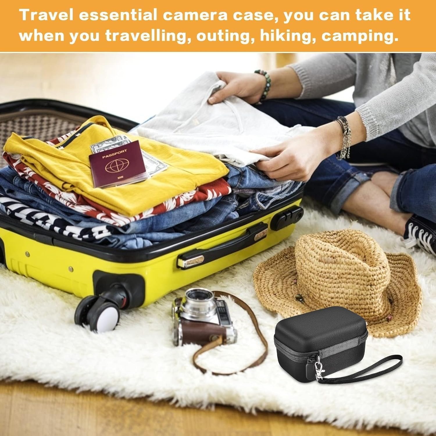 Funda para cámara digital compatible con TEBNGIHNM para Duluvulu para Oiadek para zheozeig para Zostuic para cámara Toiauaha 4K Vlogging. Bolsa de