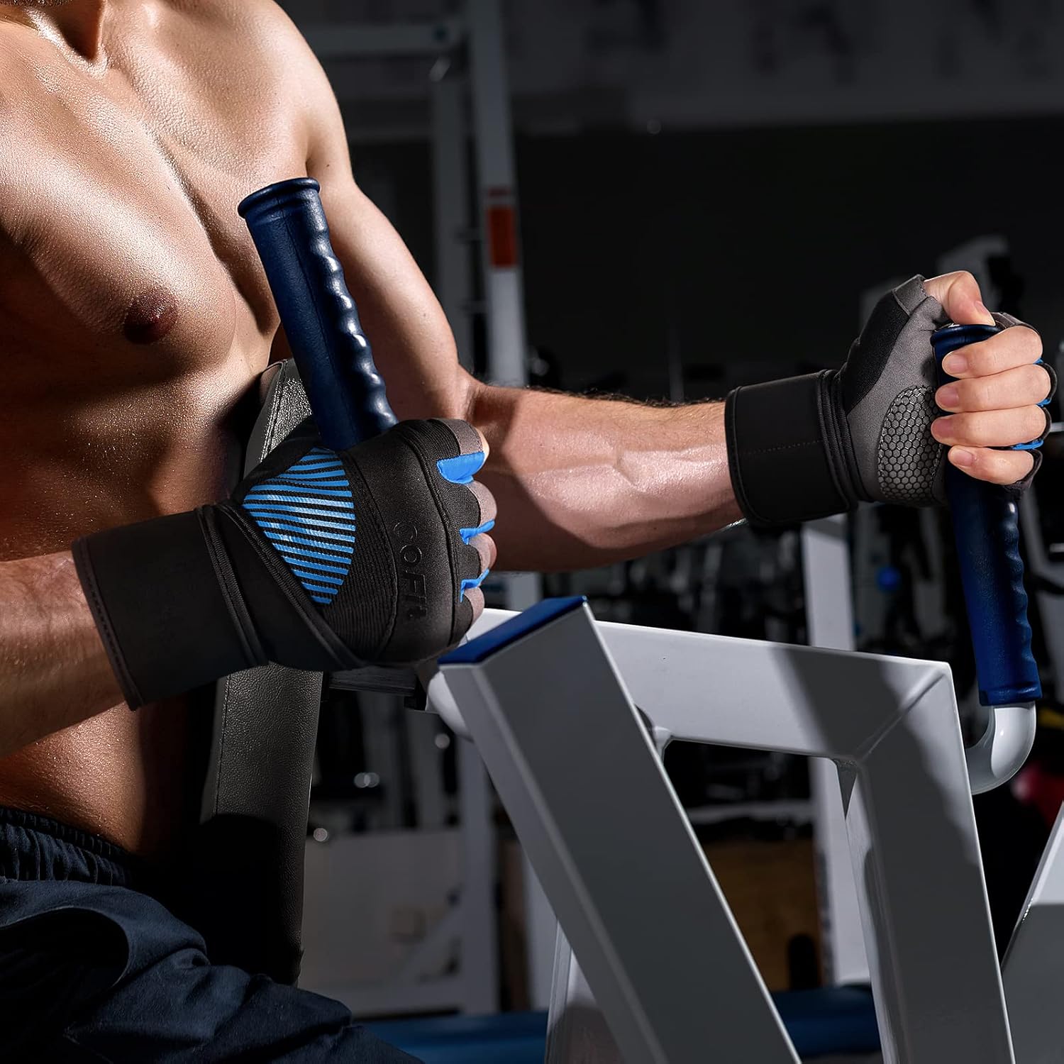 COFIT Guantes de entrenamiento transpirables, guantes antideslizantes para levantamiento de pesas para hombres y mujeres, agarre superior y