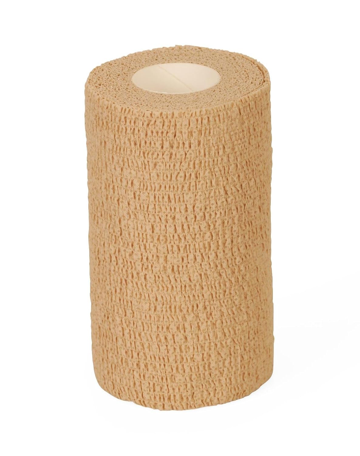 Medline Vendajes cohesivos autoadherentes con látex, 4 pulgadas x 5 yardas, marrón (18 unidades)
