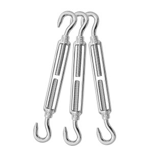 3 piezas de gancho y gancho M8 tensor de acero inoxidable 304 tensor de cuerda de alambre de tensión de alta resistencia para barandilla de cable, 3 piezas de gancho y gancho M8 tensor de acero inoxidable 304 tensor de cuerda de alambre de tensión de alta resistencia para barandilla de cable,