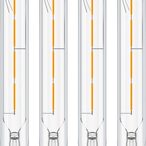 Bombillas LED largas T10, bombilla tubular regulable de 4 W, equivalente a 40 vatios, bombilla de filamento LED vintage estilo Edison E26, 3000 K, Bombillas LED largas T10, bombilla tubular regulable de 4 W, equivalente a 40 vatios, bombilla de filamento LED vintage estilo Edison E26, 3000 K,